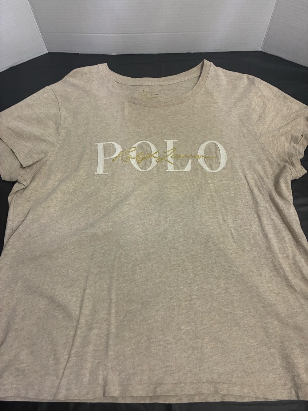 Polo by Ralph Lauren Beige Logo Short Sleeve Tee